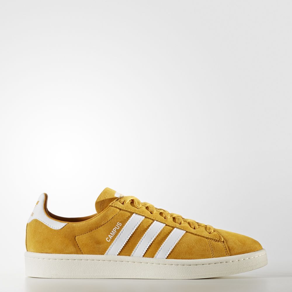 Adidas Campus - Originals ανδρικα - Κίτρινα/Ασπρα/Ασπρα,Μέγεθος: EU 36 – 54 2/3 (887SYDVP)